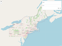 Search route in USA Northeast photo